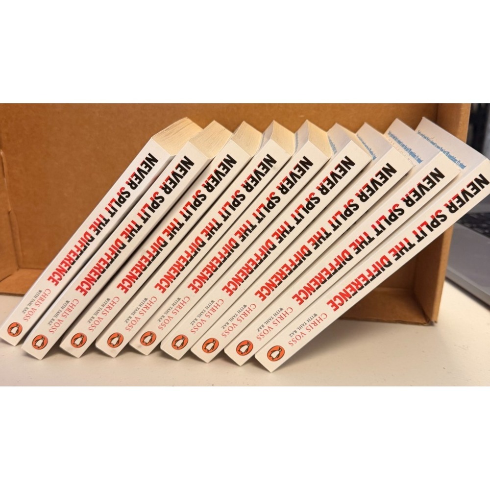 Never Split the Difference Paperback By Chris Voss 9 Copies New Lot of Books - Picture 6 of 7